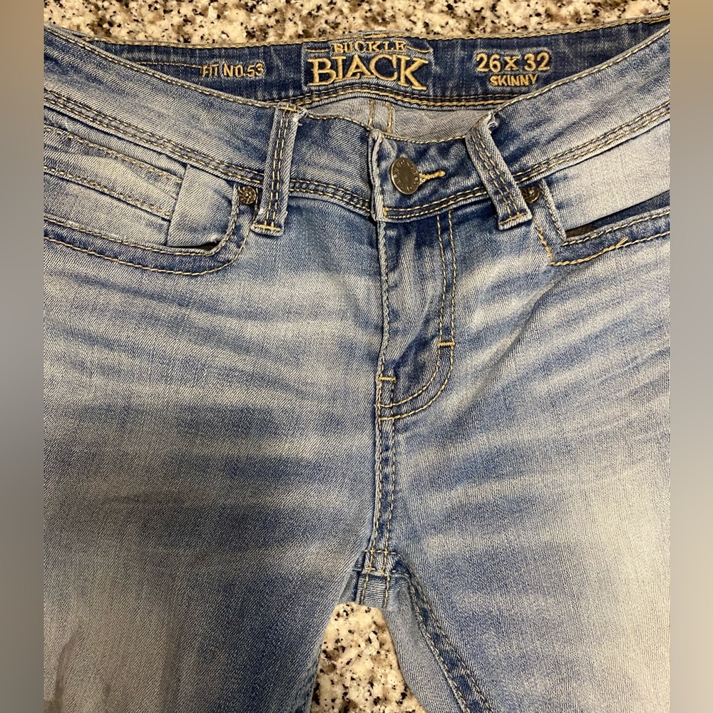Buckle black jeans